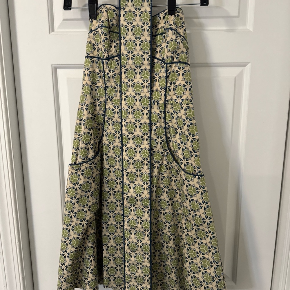 Susana Monaco Green and Blue Patterned Mini Dress